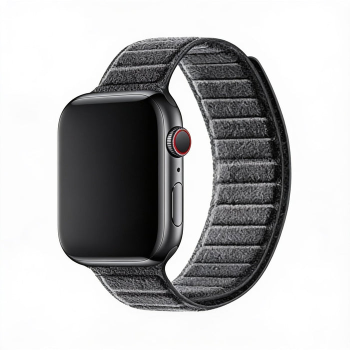 Alcantara Apple Watch Band magnetisch 42/44/45/46/49mm - Deep Black - ALCASICASE