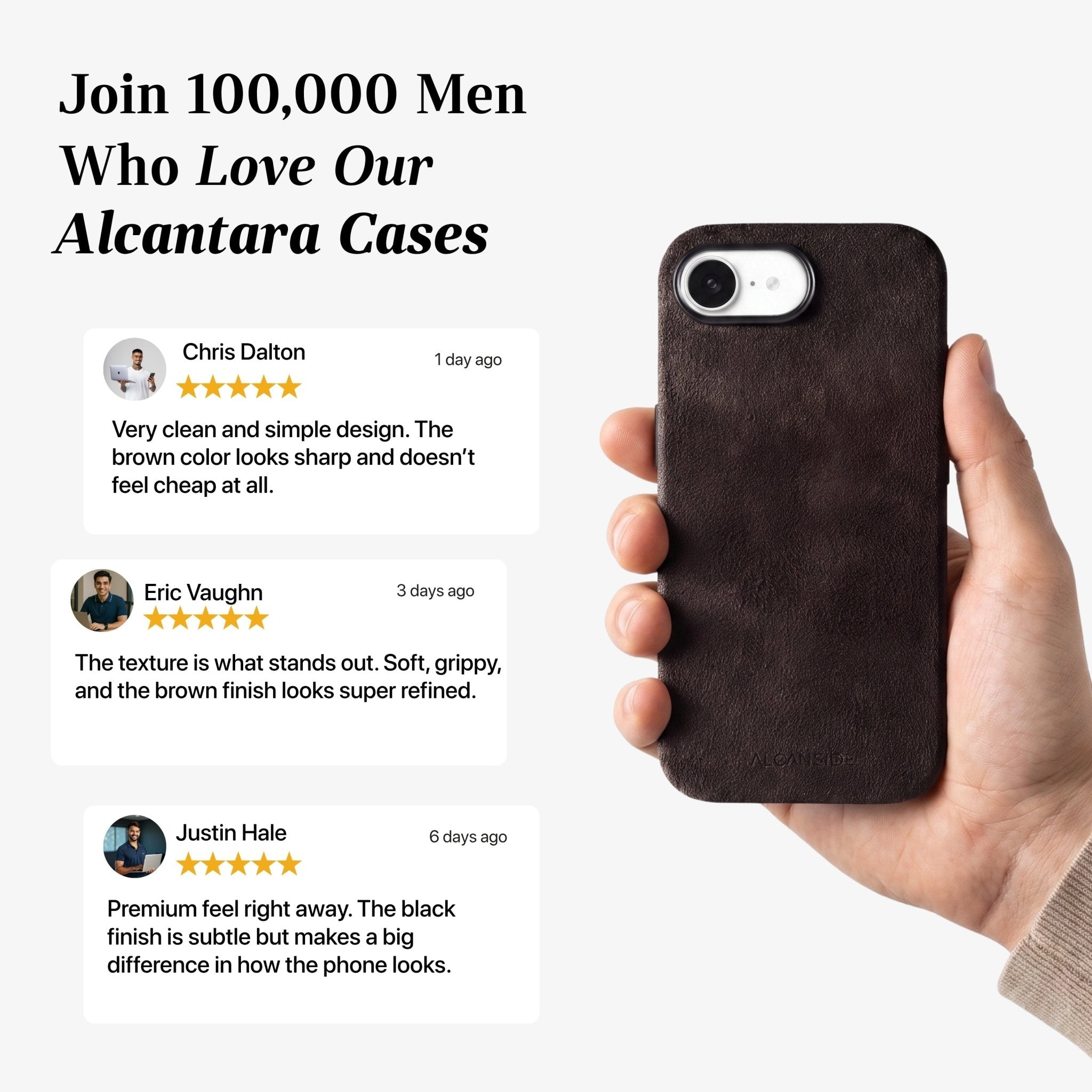 iPhone 16e - Alcantara Case - Chocolate Brown