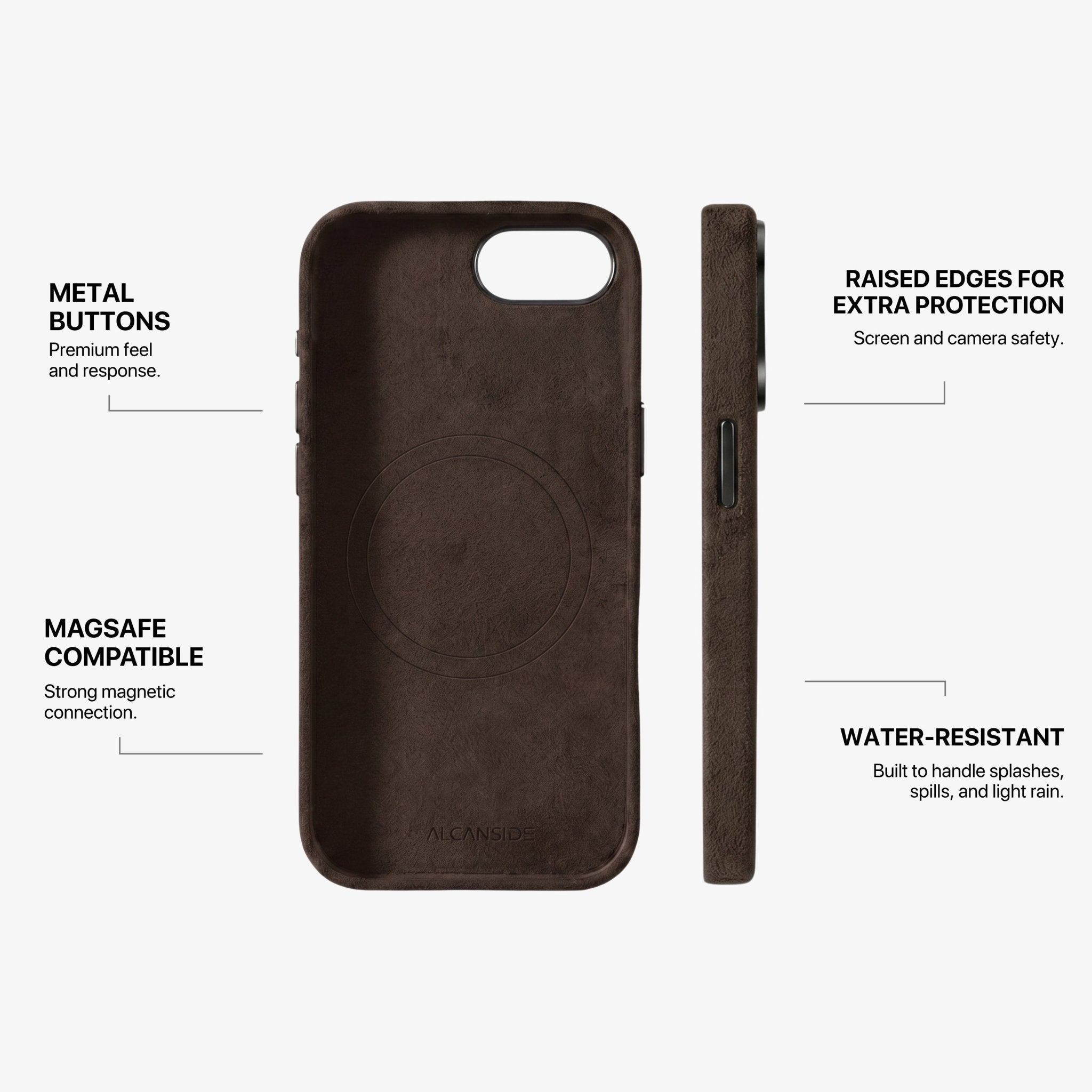 iPhone 17e - Alcantara Case - Chocolate Brown