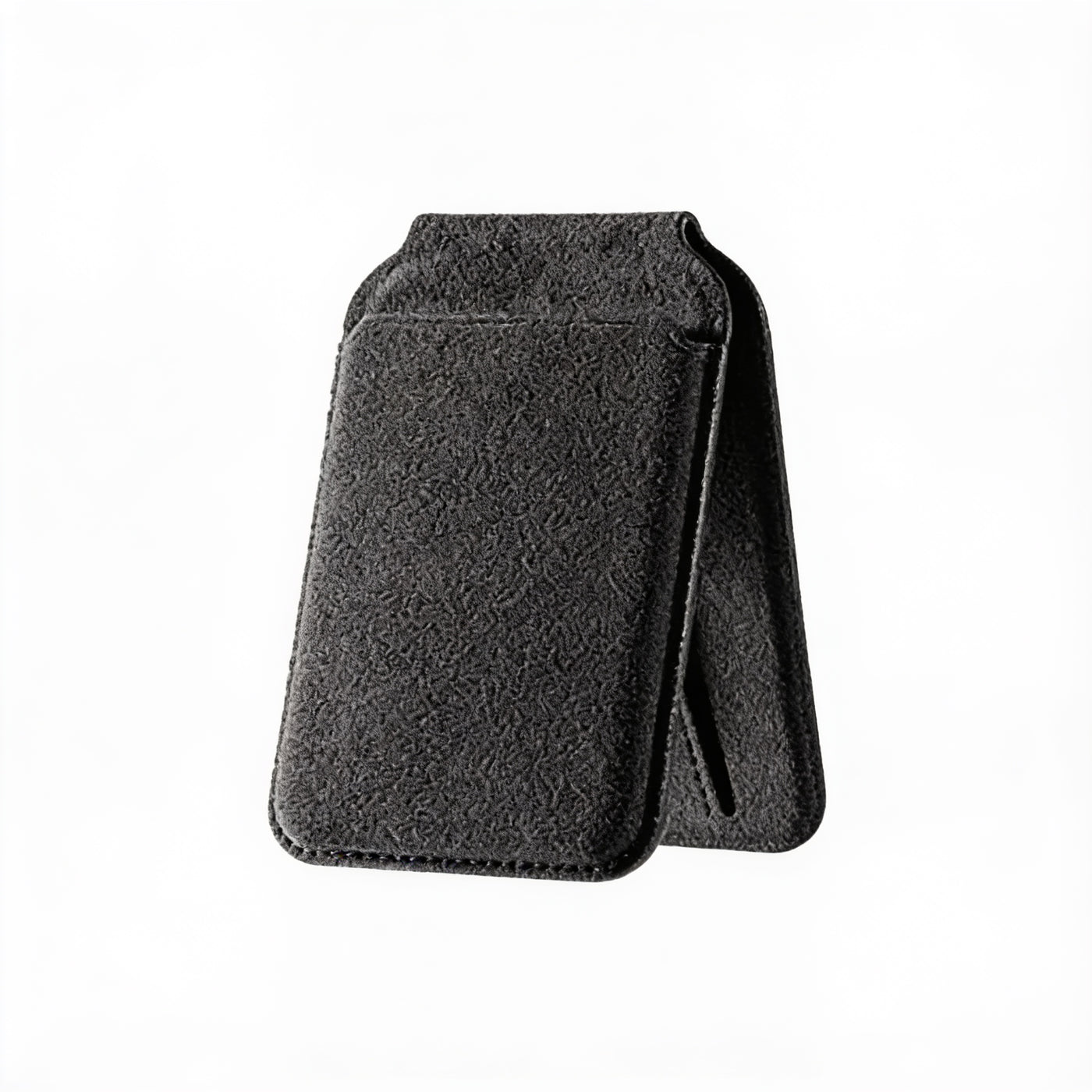 Alcantara MagSafe Wallet Stand - Deep Black