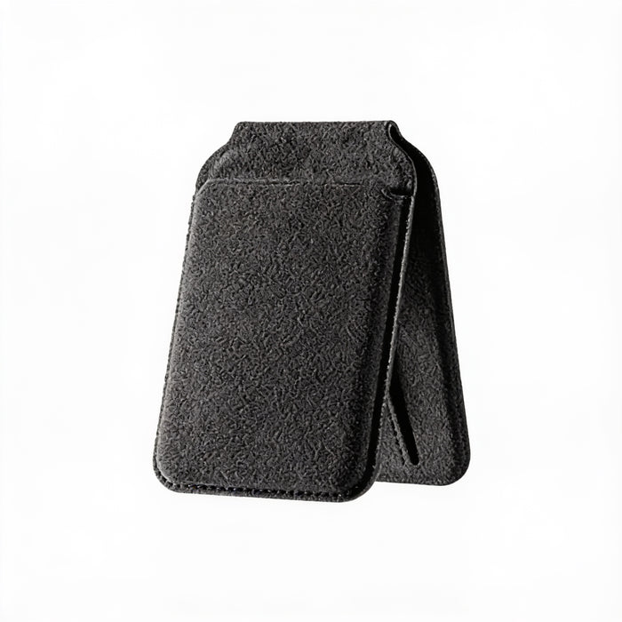 Alcantara MagSafe Wallet Stand - Deep Black