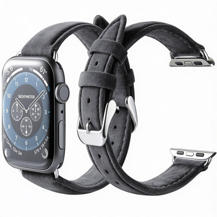Alcantara Apple Watch Band Bulke 38/40/41/42mm - Deep Black - ALCASICASE