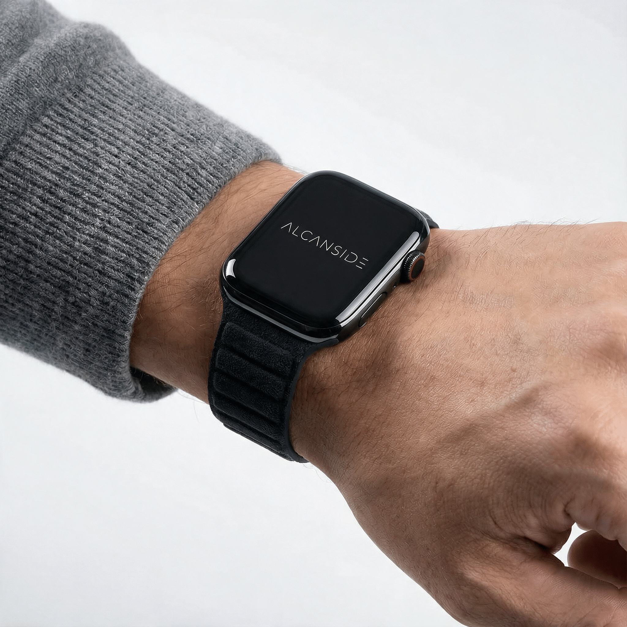 Alcantara Apple Watch Band - Deep Black - 42/44/45/46mm & Ultra (49mm)