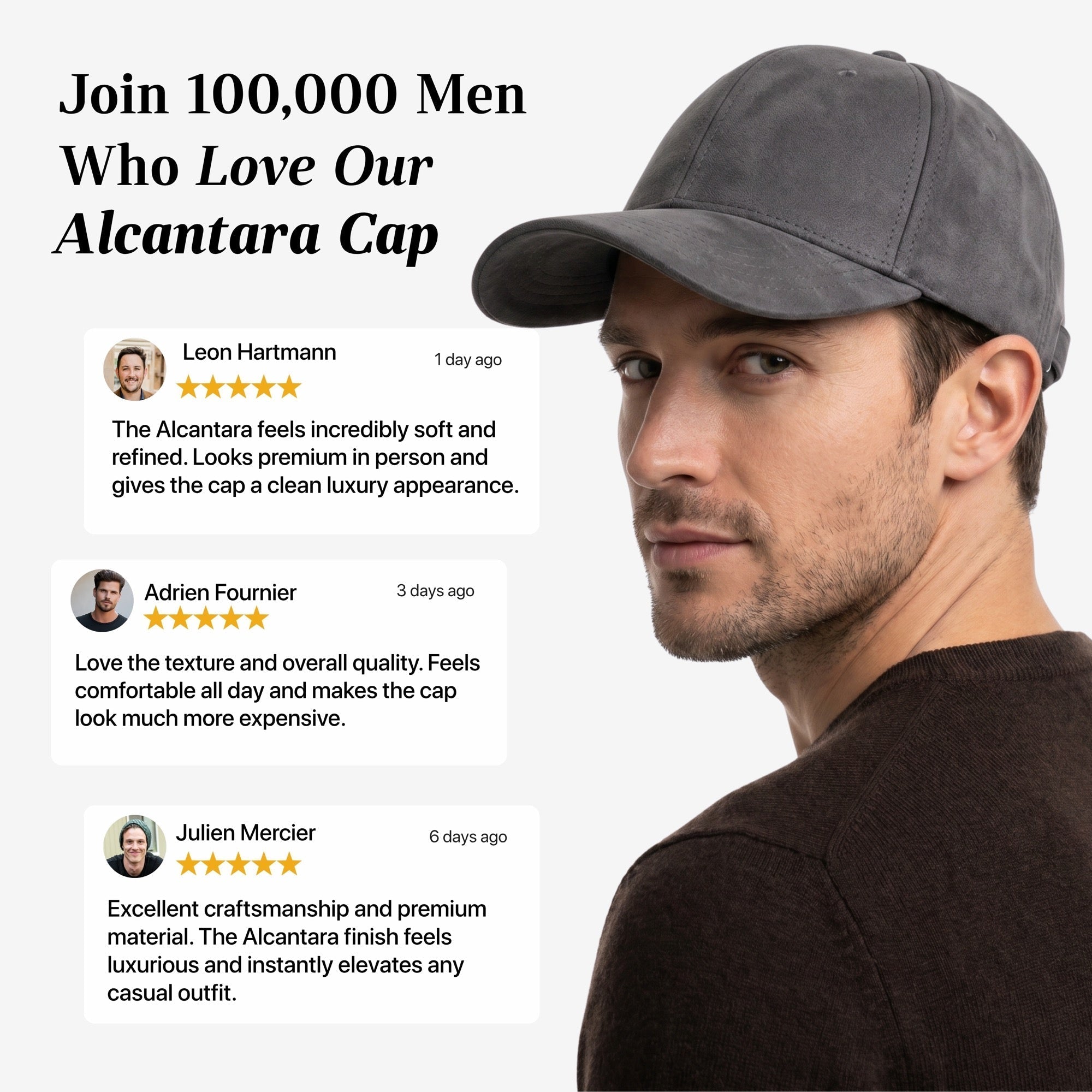 Alcantara Como Cap - Space Grey