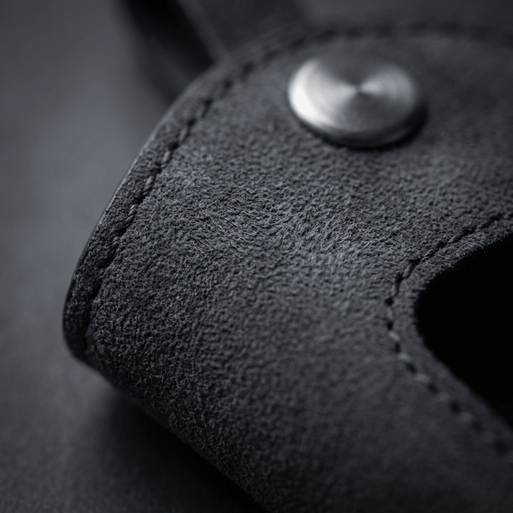Alcantara Car Key Fob Cover for Mercedes -Benz Model B with Buckle - Space Grey
