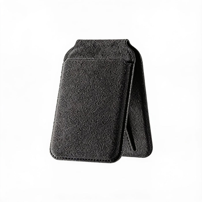 Alcantara MagSafe Wallet Stand - Deep Black - ALCASICASE