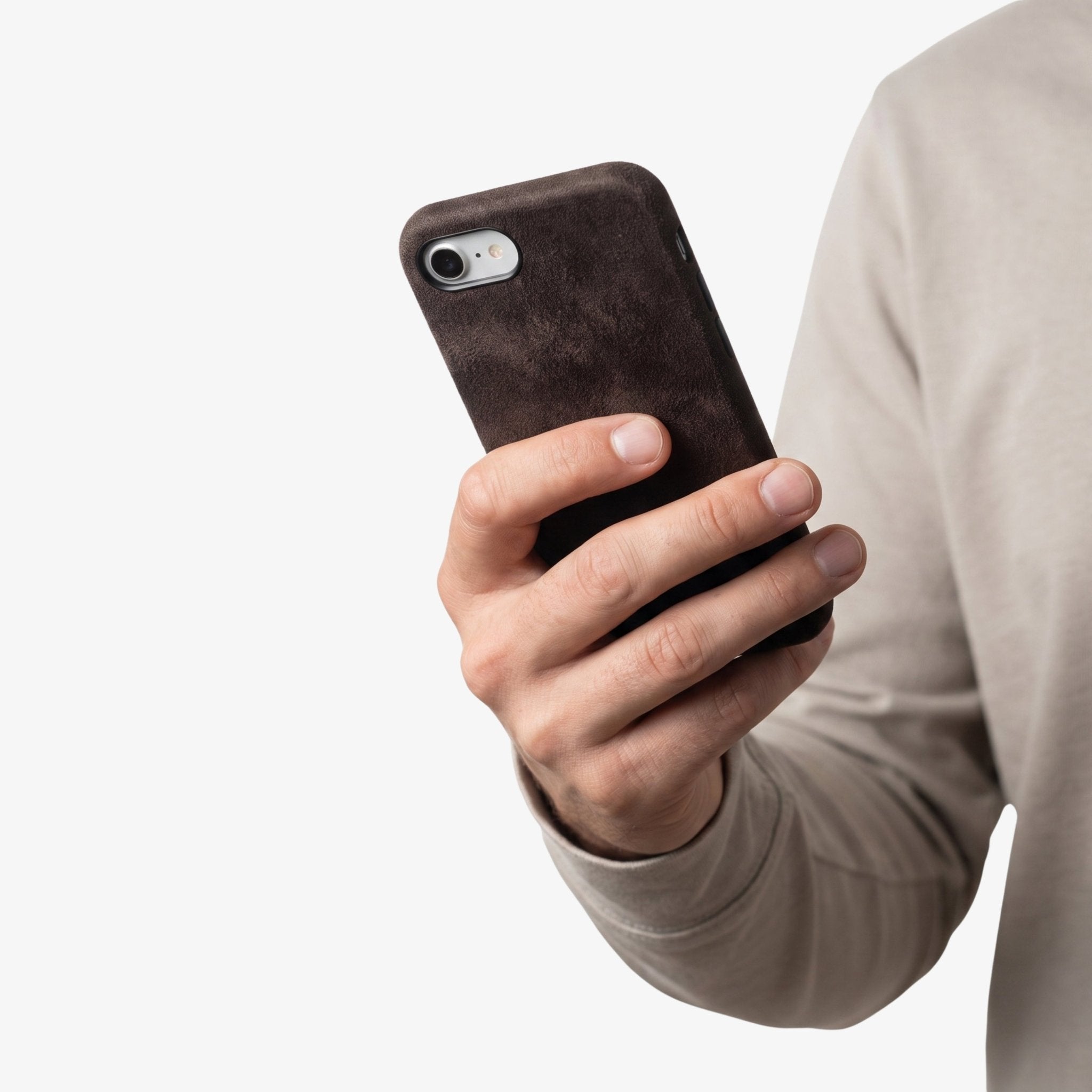 iPhone 17e - Alcantara Case - Chocolate Brown