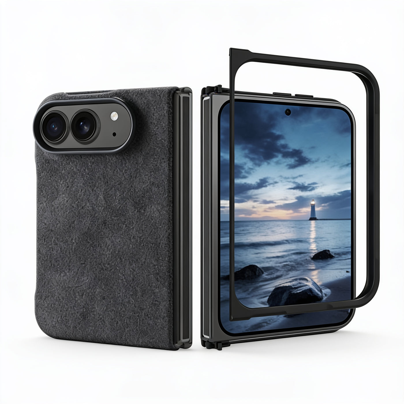 Alcantara Case - iPhone 18 Ultra / Fold - Deep Black
